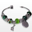 Personalised Emerald Charm Bracelet 21cm